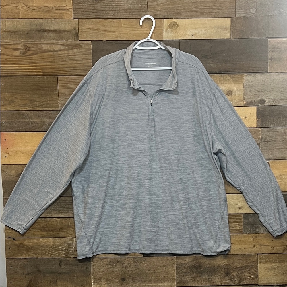 Amazon Essentials Men's Light Gray Quarter-Zip Pullover XXXL